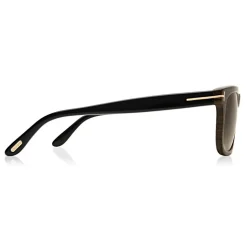 Tom Ford - Leo Square Sunglasses - Square Acetate Sunglasses - Brown Wood - FT0336 - Sunglasses - Tom Ford Eyewear - Avvenice