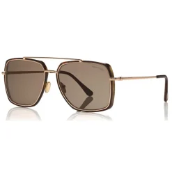 Tom Ford - Lionel Sunglasses - Square Metal Sunglasses - Havana - FT0750 - Sunglasses - Tom Ford Eyewear - Avvenice