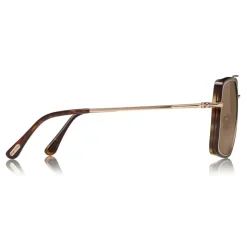 Tom Ford - Lionel Sunglasses - Square Metal Sunglasses - Havana - FT0750 - Sunglasses - Tom Ford Eyewear - Avvenice