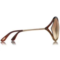 Tom Ford - Liora Sunglasses - Oversize Round Acetate Sunglasses - Brown - FT0528 - Sunglasses - Tom Ford Eyewear - Avvenice