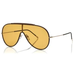 Tom Ford - Mack Sunglasses - Pilot Metal Sunglasses - Brown - FT0671 - Sunglasses - Tom Ford Eyewear - Avvenice