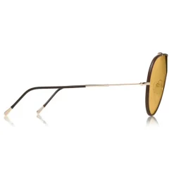 Tom Ford - Mack Sunglasses - Pilot Metal Sunglasses - Brown - FT0671 - Sunglasses - Tom Ford Eyewear - Avvenice