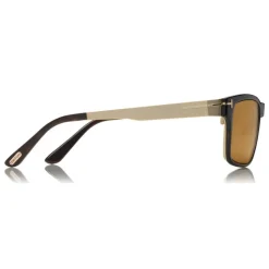 Tom Ford - Magnetic Clip Sunglasses - Square Metal Sunglasses - Gold Havana - FT5475 - Sunglasses - Tom Ford Eyewear - Avvenice