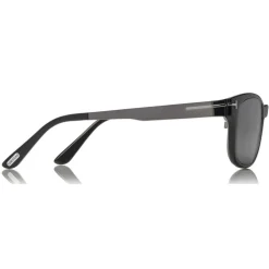 Tom Ford - Magnetic Clip Sunglasses - Square Metal Sunglasses - Grey - FT5474 - Sunglasses - Tom Ford Eyewear - Avvenice