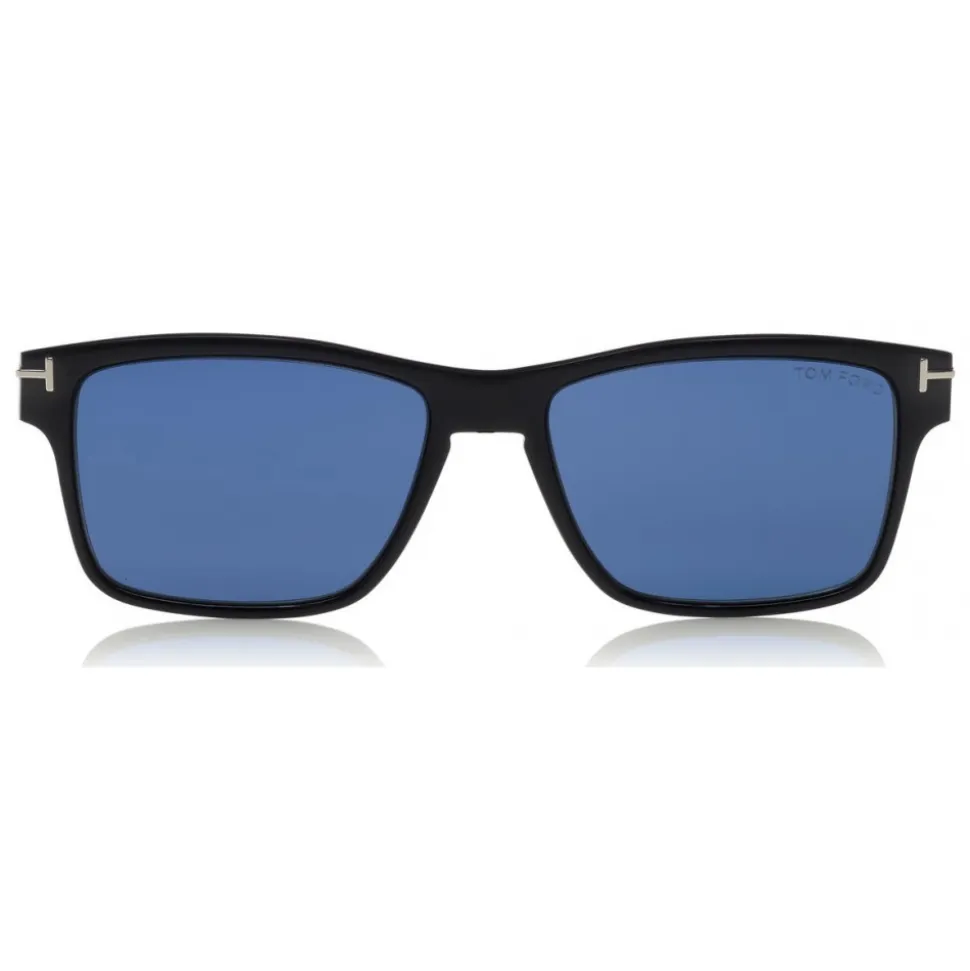 Tom Ford - Magnetic Clip Sunglasses - Square Metal Sunglasses - Ruthenium Black - FT5475 - Sunglasses - Tom Ford Eyewear - Avvenice