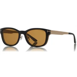 Tom Ford - Magnetic Clip Sunglasses - Square Metal Sunglasses - Gold Havana - FT5474 - Sunglasses - Tom Ford Eyewear - Avvenice