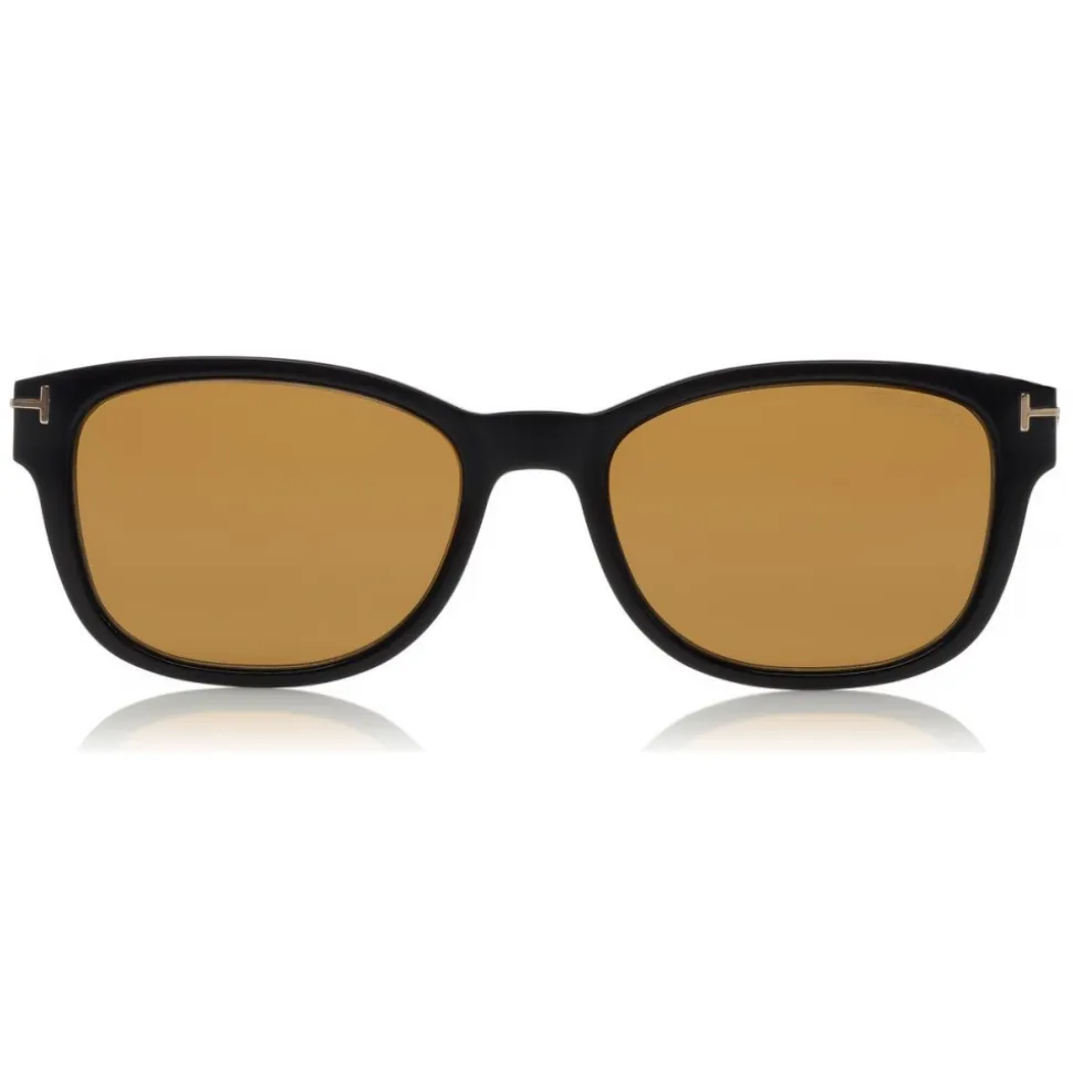 Tom Ford - Magnetic Clip Sunglasses - Square Metal Sunglasses - Gold Havana - FT5474 - Sunglasses - Tom Ford Eyewear - Avvenice