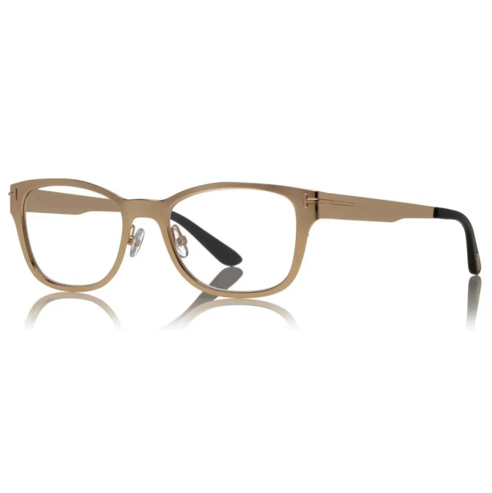 Tom Ford - Magnetic Clip Sunglasses - Square Metal Sunglasses - Gold Havana - FT5474 - Sunglasses - Tom Ford Eyewear - Avvenice