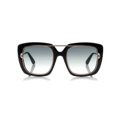 Tom Ford - Marissa Sunglasses - Square Acetate and Metal Sunglasses - Black - FT0619 - Sunglasses - Tom Ford Eyewear - Avvenice