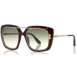 Tom Ford - Marissa Sunglasses - Square Acetate and Metal Sunglasses - Havana - FT0619 - Sunglasses - Tom Ford Eyewear - Avvenice