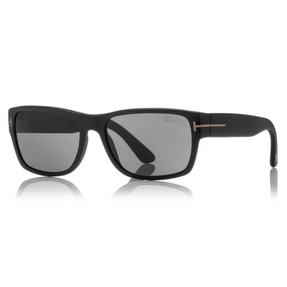 Tom Ford - Mason Polarized Sunglasses - Squared Acetate Sunglasses - Black - FT0445P - Sunglasses - Tom Ford Eyewear - Avvenice