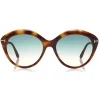 Tom Ford - Maxine Sunglasses - Round Metal Sunglasses - Blonde Havana - FT0763 - Sunglasses - Tom Ford Eyewear - Avvenice