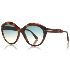 Tom Ford - Maxine Sunglasses - Round Metal Sunglasses - Blonde Havana - FT0763 - Sunglasses - Tom Ford Eyewear - Avvenice