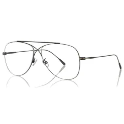 Tom Ford - Metal Criss Cross Aviators Optical Glasses - Pilot Shape - Black - FT5531 - Optical Glasses - Tom Ford Eyewear - Avvenice