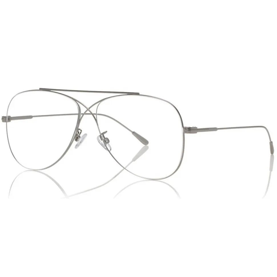 Tom Ford - Metal Criss Cross Aviators Optical Glasses - Pilot Shape - Silver - FT5531 - Optical Glasses - Tom Ford Eyewear - Avvenice