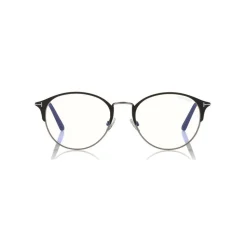Tom Ford - Metal Optical Sunglasses - Round Optical Glasses - Black Silver - FT5541-B - Optical Sunglasses - Tom Ford Eyewear - Avvenice