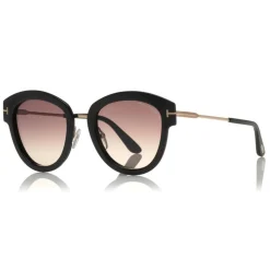 Tom Ford - Mia Sunglasses - Round Metal Sunglasses - Black - FT0574 - Sunglasses - Tom Ford Eyewear - Avvenice
