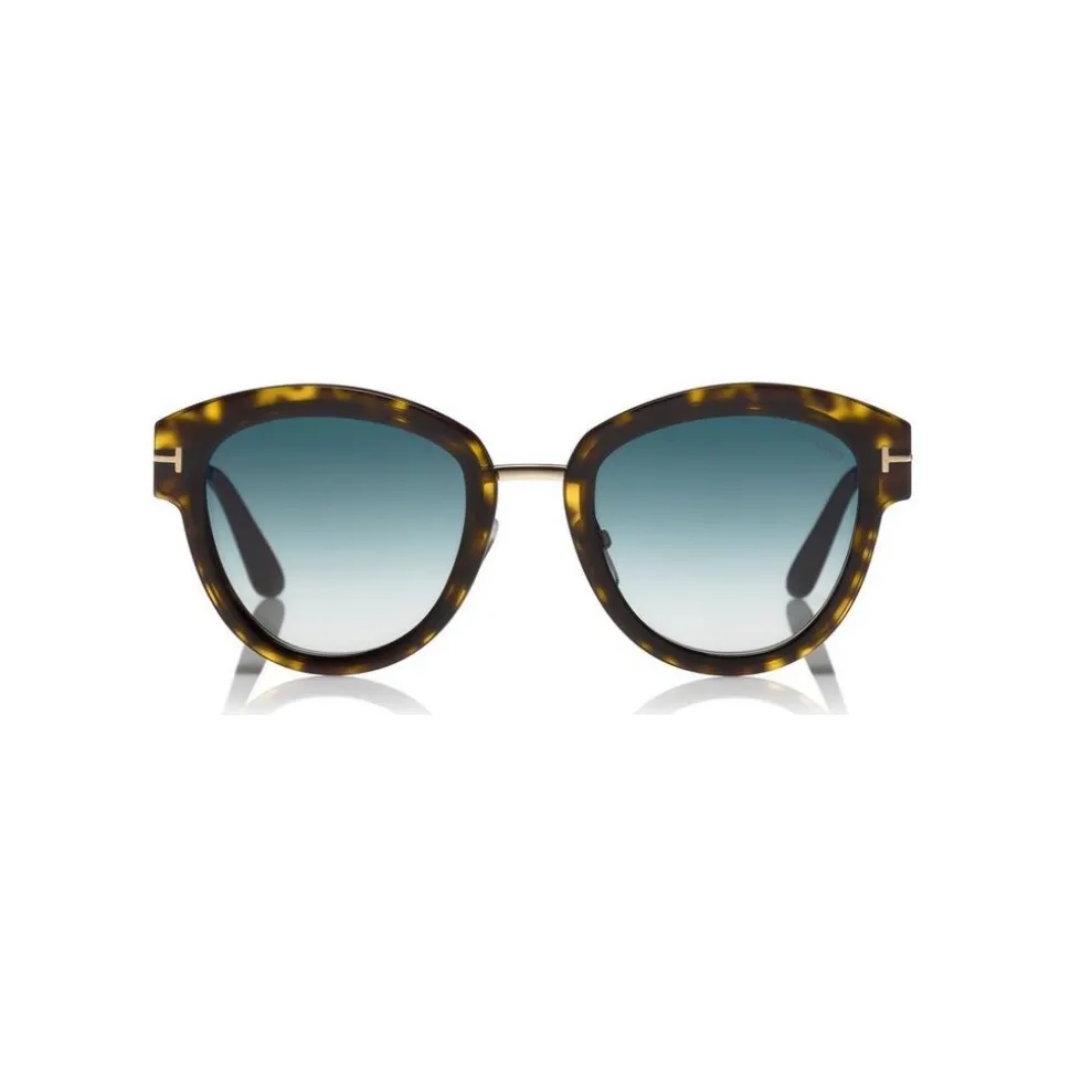 Tom Ford - Mia Sunglasses - Round Metal Sunglasses - Havana - FT0574 - Sunglasses - Tom Ford Eyewear - Avvenice