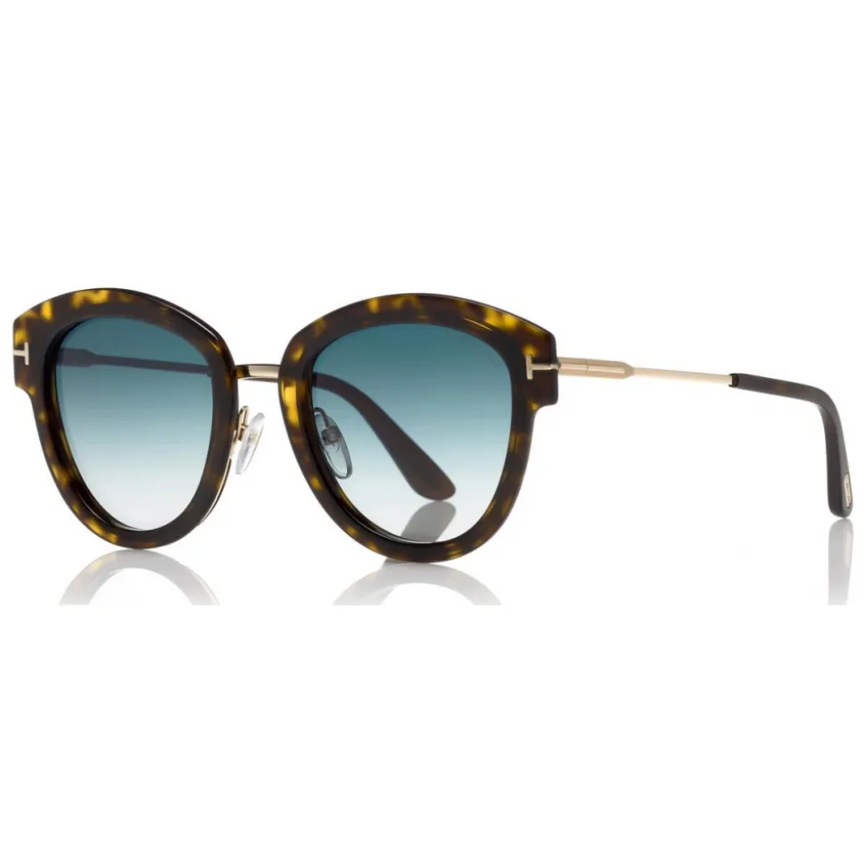Tom Ford - Mia Sunglasses - Round Metal Sunglasses - Havana - FT0574 - Sunglasses - Tom Ford Eyewear - Avvenice