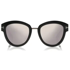 Tom Ford - Mia Sunglasses - Round Metal Sunglasses - Ruthenium - FT0574 - Sunglasses - Tom Ford Eyewear - Avvenice