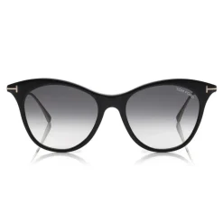 Tom Ford - Micaela Sunglasses - Cat Eye Acetate Sunglasses - FT0662 - Black - Tom Ford Eyewear - Avvenice