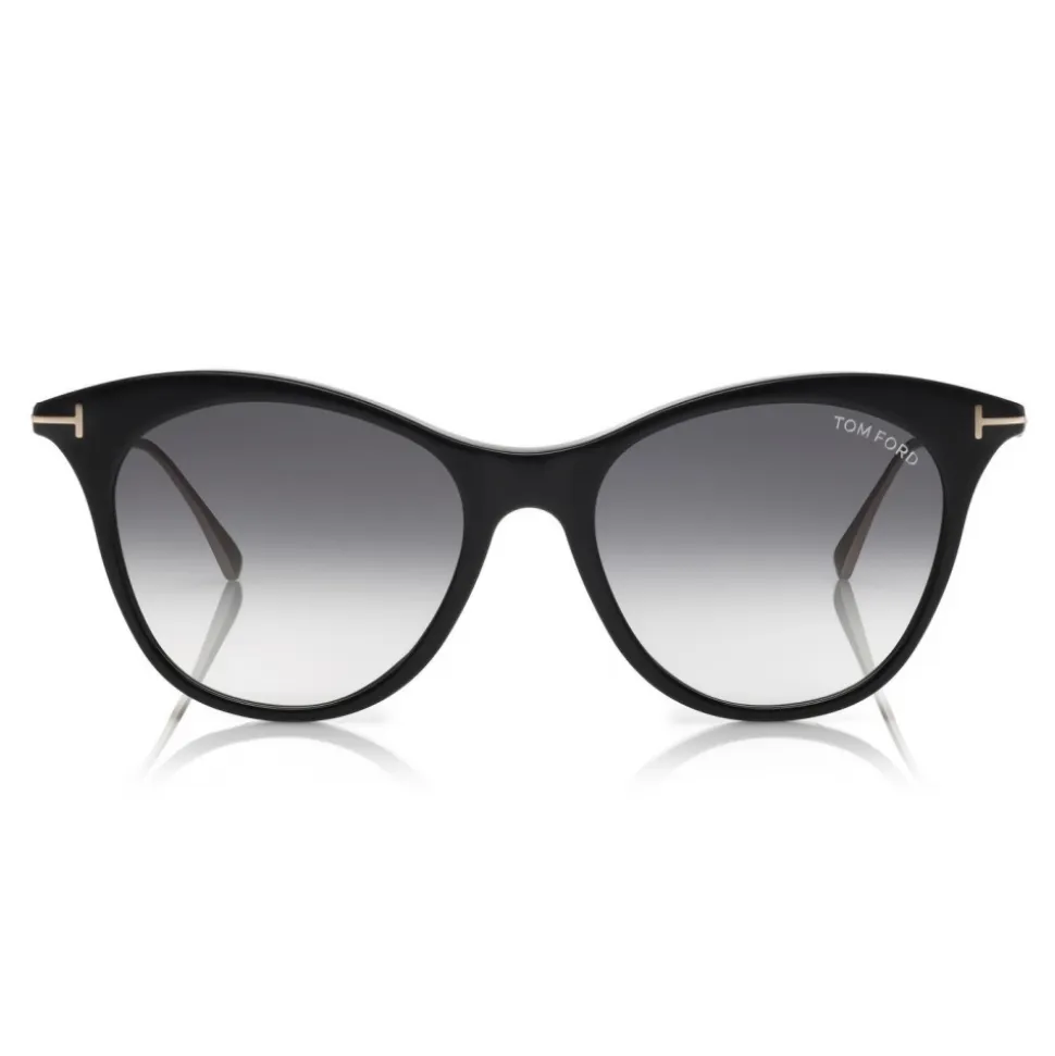 Tom Ford - Micaela Sunglasses - Cat Eye Acetate Sunglasses - FT0662 - Black - Tom Ford Eyewear - Avvenice