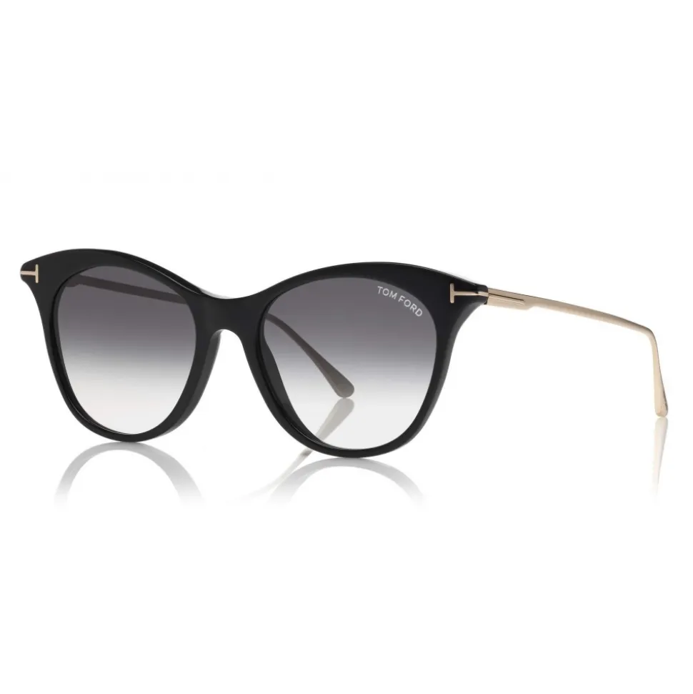 Tom Ford - Micaela Sunglasses - Cat Eye Acetate Sunglasses - FT0662 - Black - Tom Ford Eyewear - Avvenice