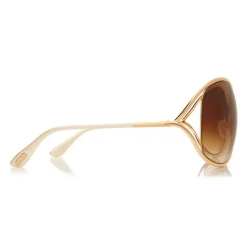 Tom Ford - Miranda Sunglasses - Oversized Square Acetate Sunglasses - FT0130 - Brown - Tom Ford Eyewear - Avvenice