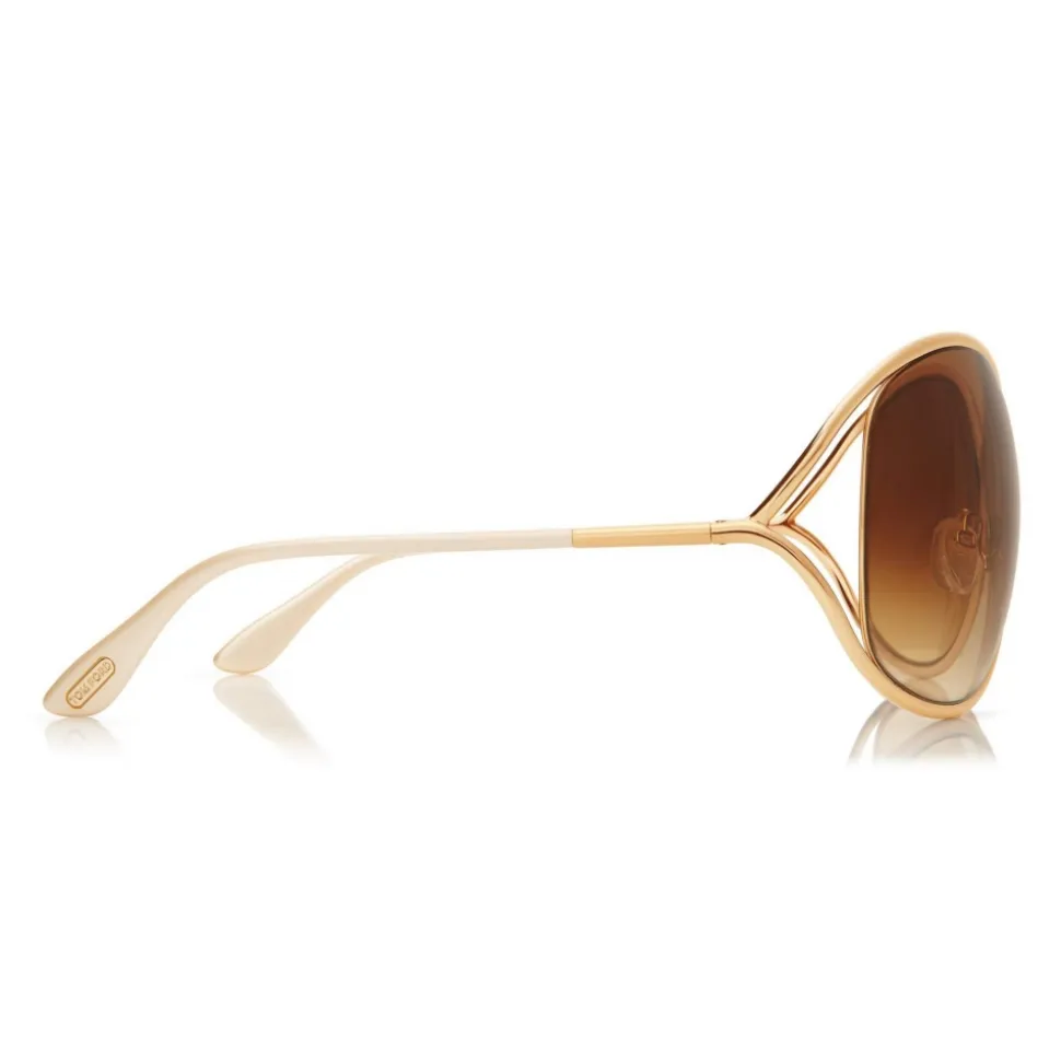 Tom Ford - Miranda Sunglasses - Oversized Square Acetate Sunglasses - FT0130 - Brown - Tom Ford Eyewear - Avvenice