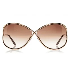Tom Ford - Miranda Sunglasses - Oversized Square Acetate Sunglasses - FT0130 - Pink Gold - Tom Ford Eyewear - Avvenice