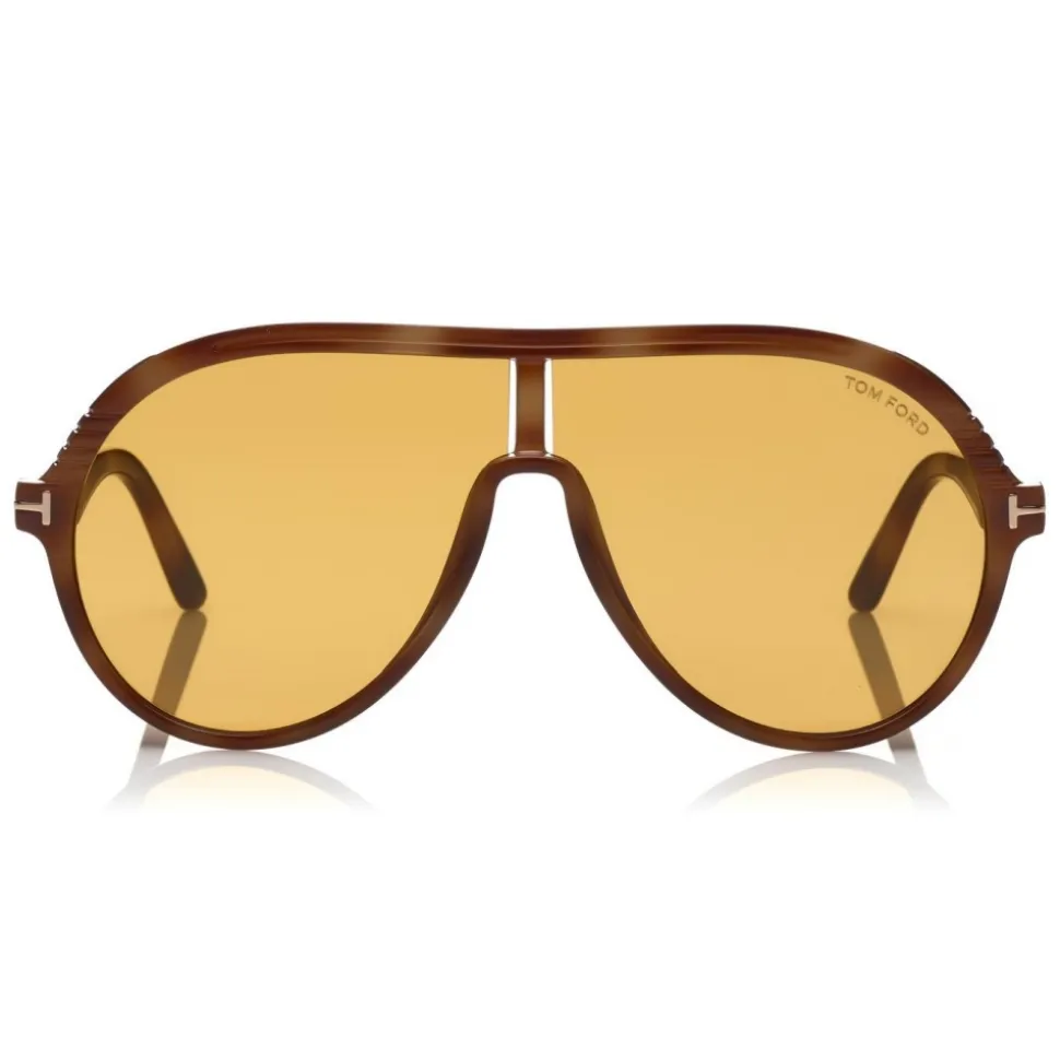 Tom Ford - Montgomery Sunglasses - Pilot Acetate Sunglasses - FT0647 - Yellow - Tom Ford Eyewear - Avvenice