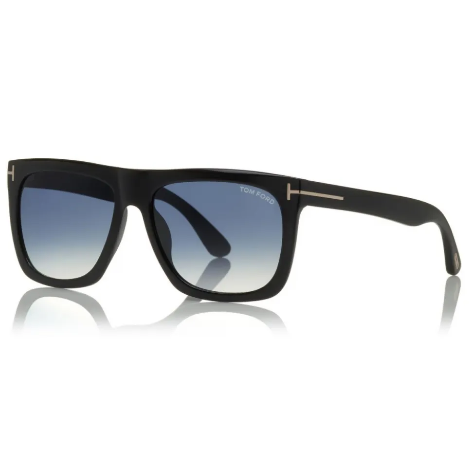 Tom Ford - Morgan Sunglasses - Squared Acetate Sunglasses - Black Blue - FT0513 - Sunglasses - Tom Ford Eyewear - Avvenice