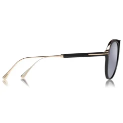 Tom Ford - Nicholai Sunglasses - Pilot Style Sunglasses - Black Smoke - FT0624 - Sunglasses - Tom Ford Eyewear - Avvenice