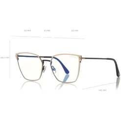 Tom Ford - Optical Glasses - Square Optical Glasses - Black Ivory - FT5574-B - Optical Glasses - Tom Ford Eyewear - Avvenice