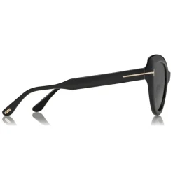 Tom Ford - Polarized Anya Sunglasses - Cat-Eye Acetate Sunglasses - Black - FT0762-P - Sunglasses - Tom Ford Eyewear - Avvenice