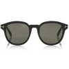 Tom Ford - Polarized Jameson Sunglasses - Round Acetate Sunglasses - Black - FT0752-P - Sunglasses - Tom Ford Eyewear - Avvenice