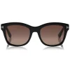 Tom Ford - Polarized Lauren Sunglasses - Squared Acetate Sunglasses - Black - FT0614-P - Sunglasses - Tom Ford Eyewear - Avvenice