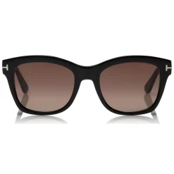 Tom Ford - Polarized Lauren Sunglasses - Squared Acetate Sunglasses - Black - FT0614-P - Sunglasses - Tom Ford Eyewear - Avvenice