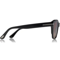 Tom Ford - Polarized Lauren Sunglasses - Squared Acetate Sunglasses - Black - FT0614-P - Sunglasses - Tom Ford Eyewear - Avvenice