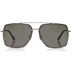 Tom Ford - Polarized Lionel Sunglasses - Square Metal Sunglasses - Black - FT0750-P - Sunglasses - Tom Ford Eyewear - Avvenice