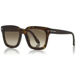 Tom Ford - Polarized Sari Sunglasses - Squared Acetate Sunglasses - Havana - FT0690-P - Sunglasses - Tom Ford Eyewear - Avvenice