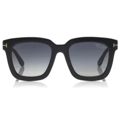 Tom Ford - Polarized Sari Sunglasses - Squared Acetate Sunglasses - Black - FT0690-P - Sunglasses - Tom Ford Eyewear - Avvenice
