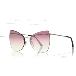 Tom Ford - Presley Sunglasses - Butterfly Acetate Sunglasses - FT0716 - Pink - Tom Ford Eyewear - Avvenice