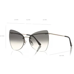 Tom Ford - Presley Sunglasses - Butterfly Acetate Sunglasses - FT0716 - Black - Tom Ford Eyewear - Avvenice
