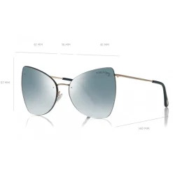 Tom Ford - Presley Sunglasses - Butterfly Acetate Sunglasses - FT0716 - Silver - Tom Ford Eyewear - Avvenice
