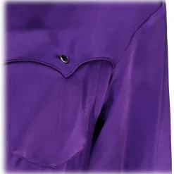 Tom Ford - Purple Satin Western Style Shirt - Tom Ford Exclusive Luxury Collection - Avvenice