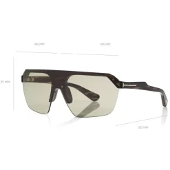 Tom Ford - Razor Sunglasses - Mask Shape Sunglasses - Red Havana - FT0797 - Sunglasses - Tom Ford Eyewear - Avvenice