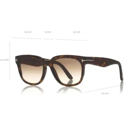Tom Ford - Rhett Sunglasses - Square Acetate Sunglasses - Dark Havana - FT0714 - Sunglasses - Tom Ford Eyewear - Avvenice