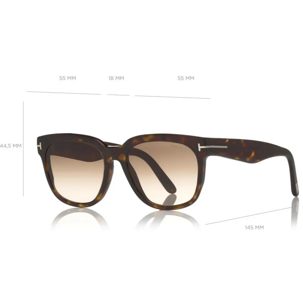 Tom Ford - Rhett Sunglasses - Square Acetate Sunglasses - Dark Havana - FT0714 - Sunglasses - Tom Ford Eyewear - Avvenice