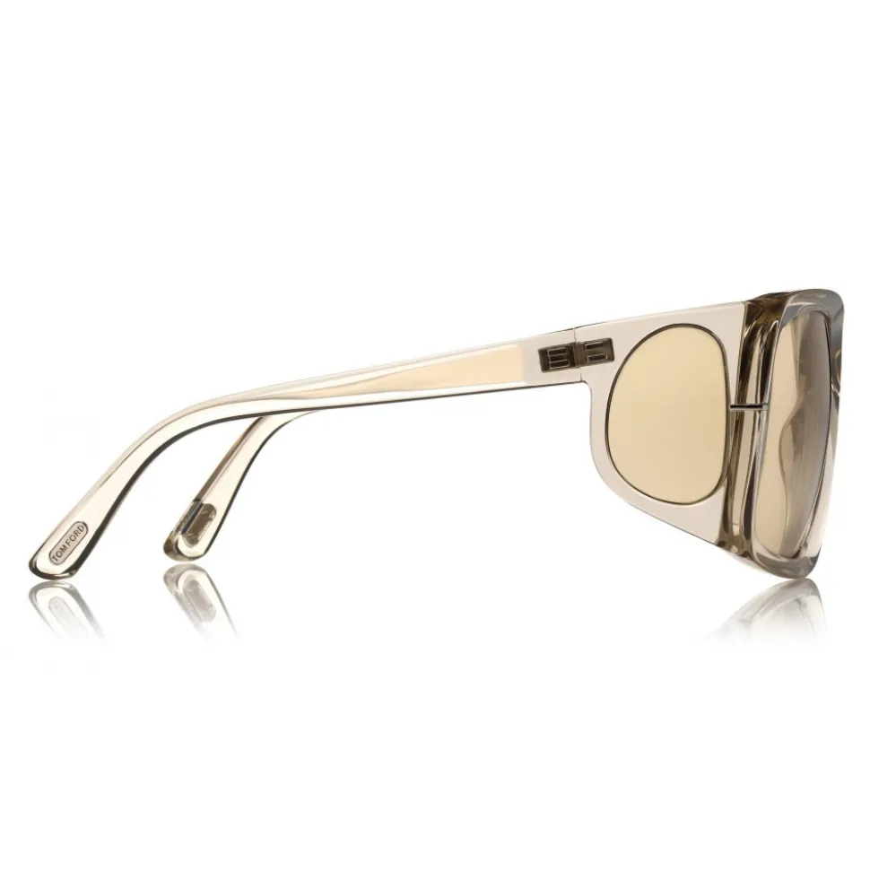 Tom Ford - Rizzo Sunglasses - Square Acetate Sunglasses - FT0730 - Grey - Tom Ford Eyewear - Avvenice